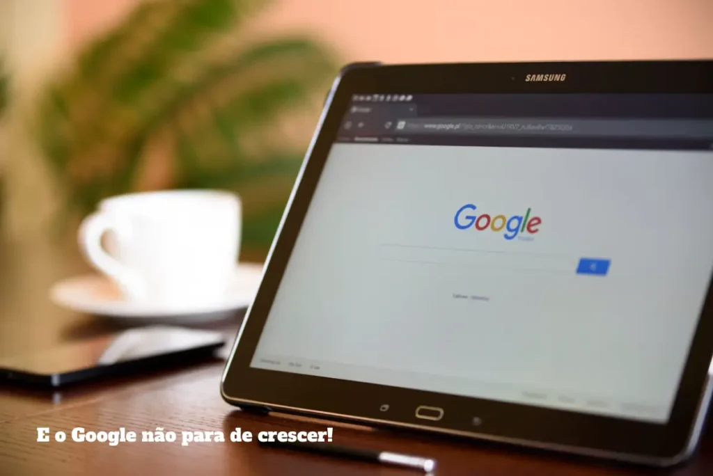 Una tablet con la página de Google abierta.