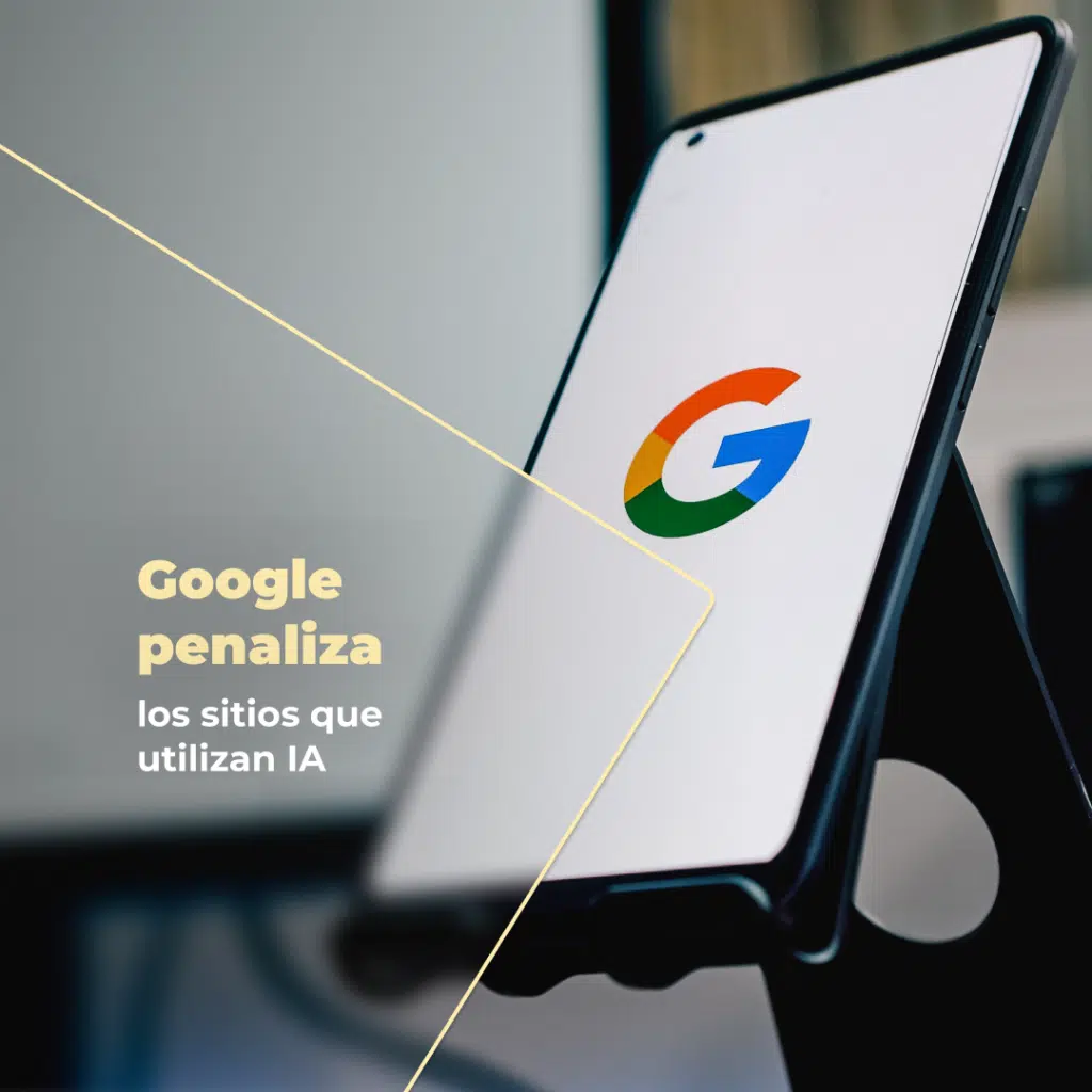 Símbolo de Google en la pantalla de un teléfono.