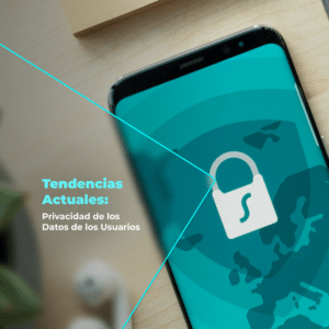 Teléfono muestra un fondo azul con un candado cerrado.